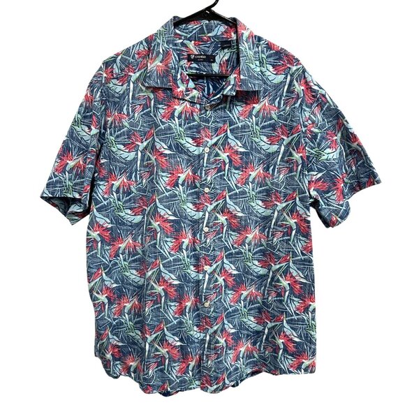 Cremeieux Classics Mens Hawaiian Shirt Tropical Print Short Sleeve Sz XXL - Picture 1 of 9